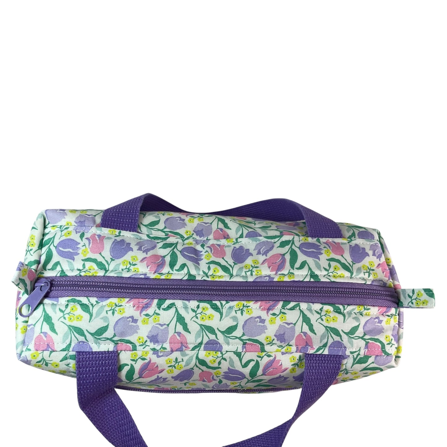 Liberty fabric large toiletries bag with handles and zip pocket