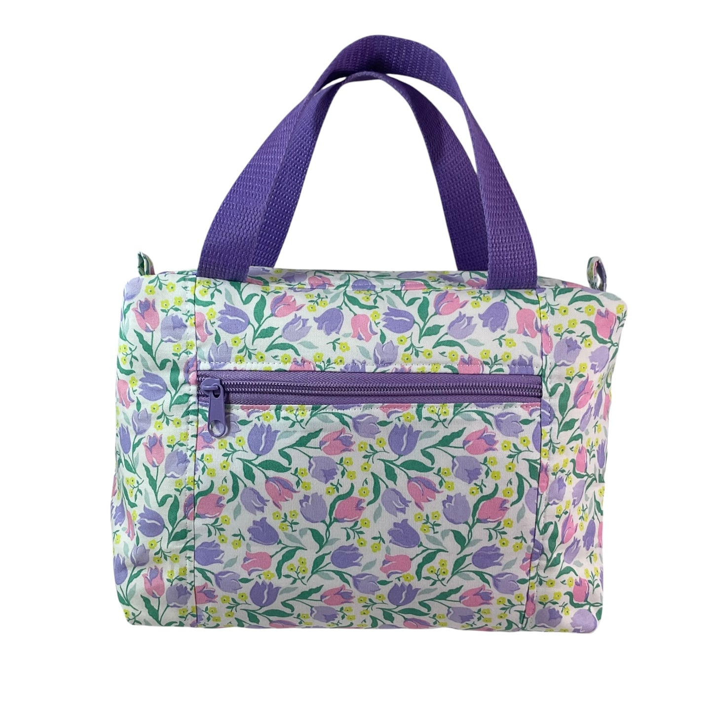 Liberty fabric large toiletries bag with handles and zip pocket