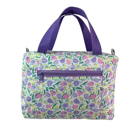 Liberty fabric large toiletries bag with handles and zip pocket