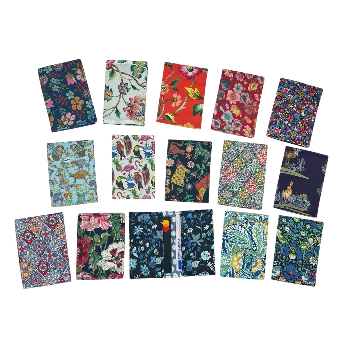 card wallet in pretty floral Liberty fabric