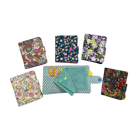 sewing needle book in Liberty floral fabric