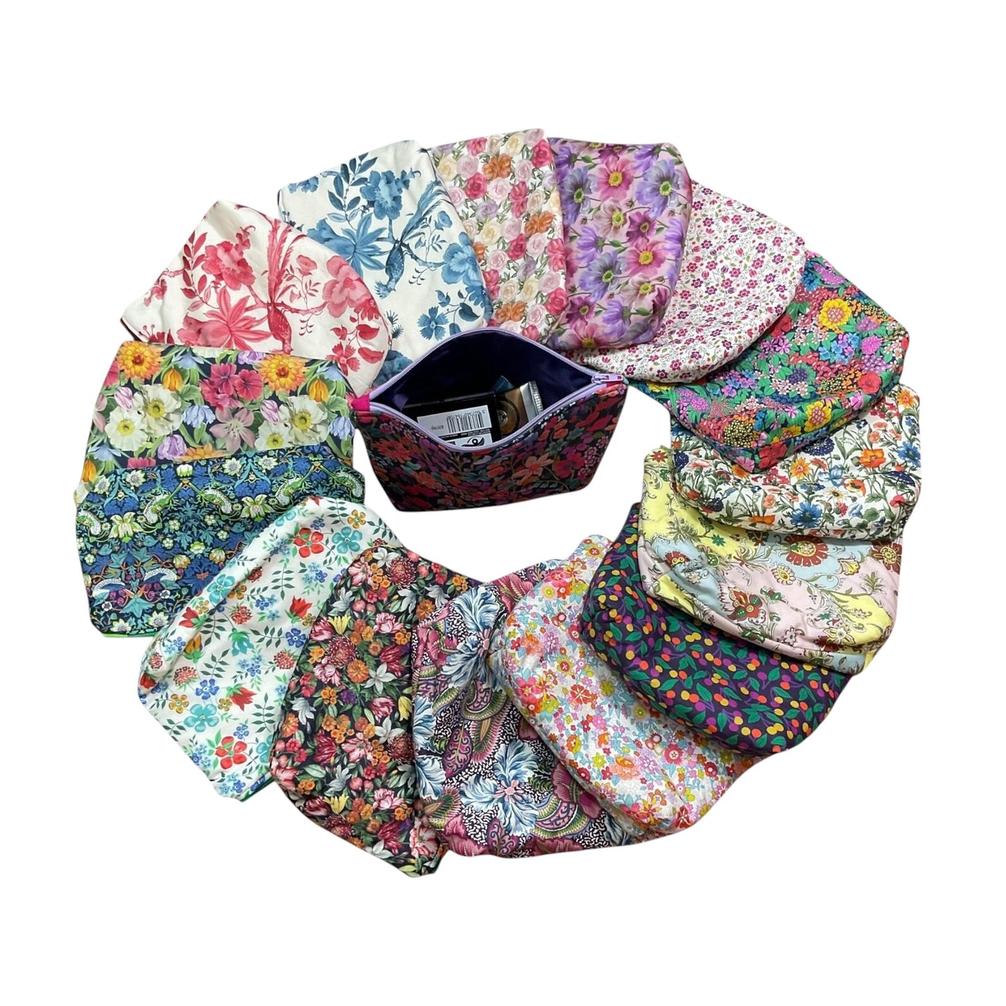 Cosmetics bag in floral Liberty prints