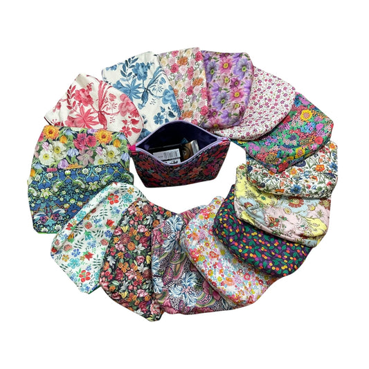 Cosmetics bag in floral Liberty prints