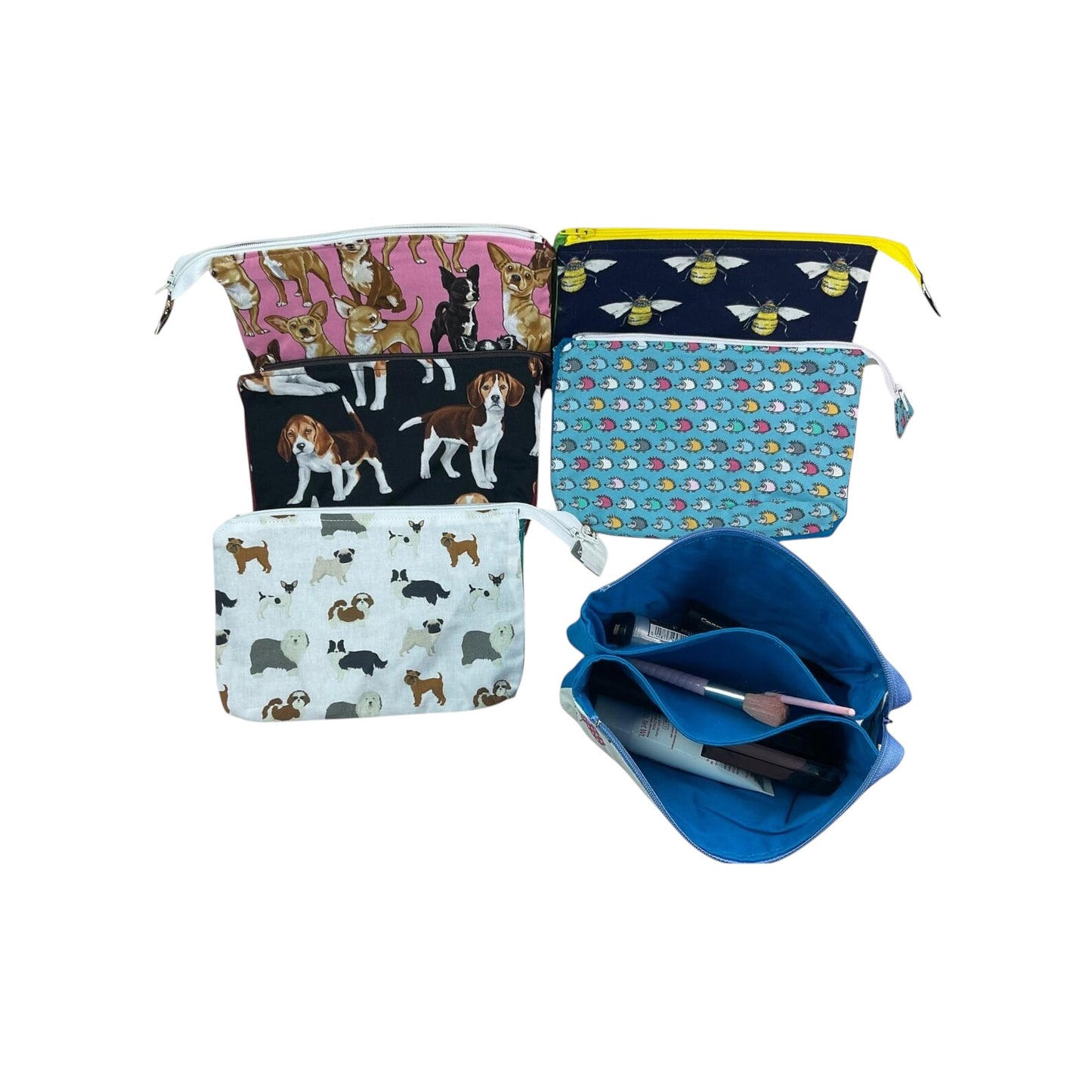cosmetics bag with  3-Sections