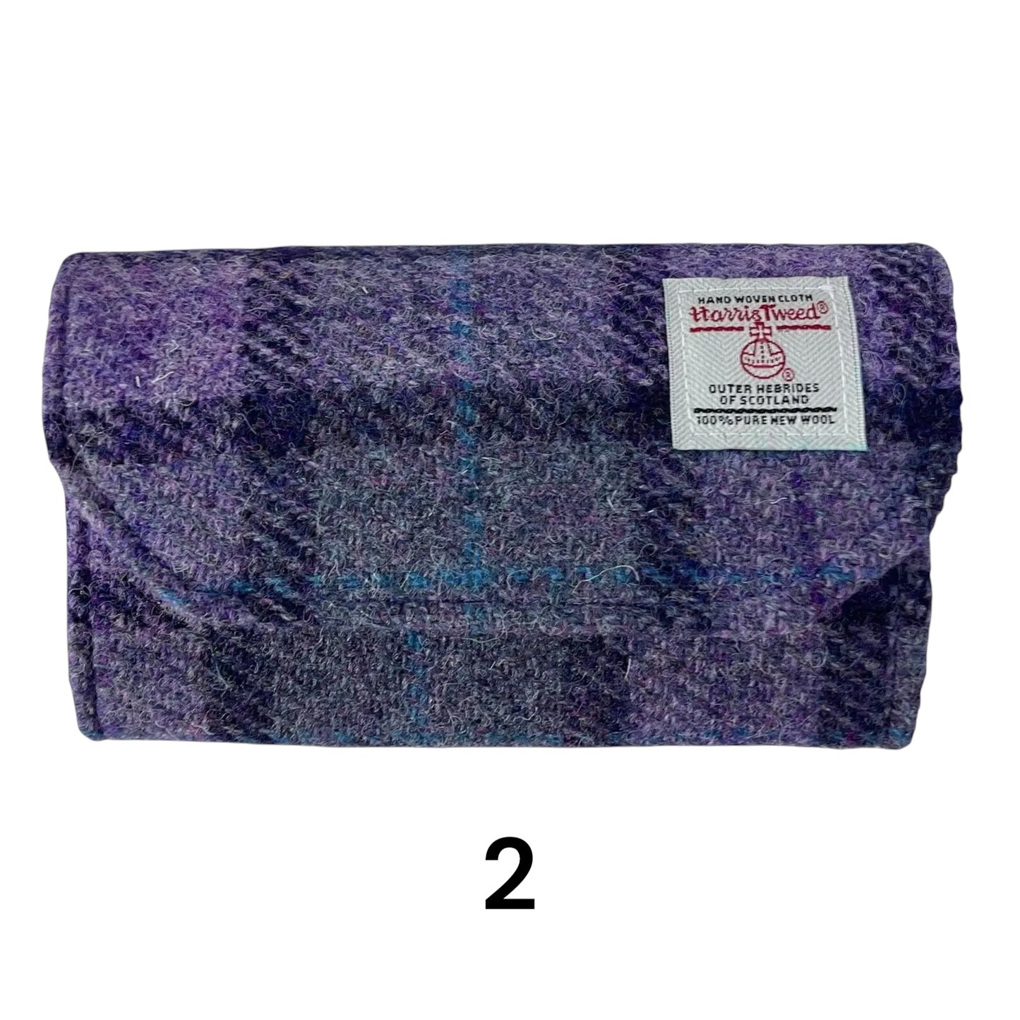Concertina purse made in Harris tweed