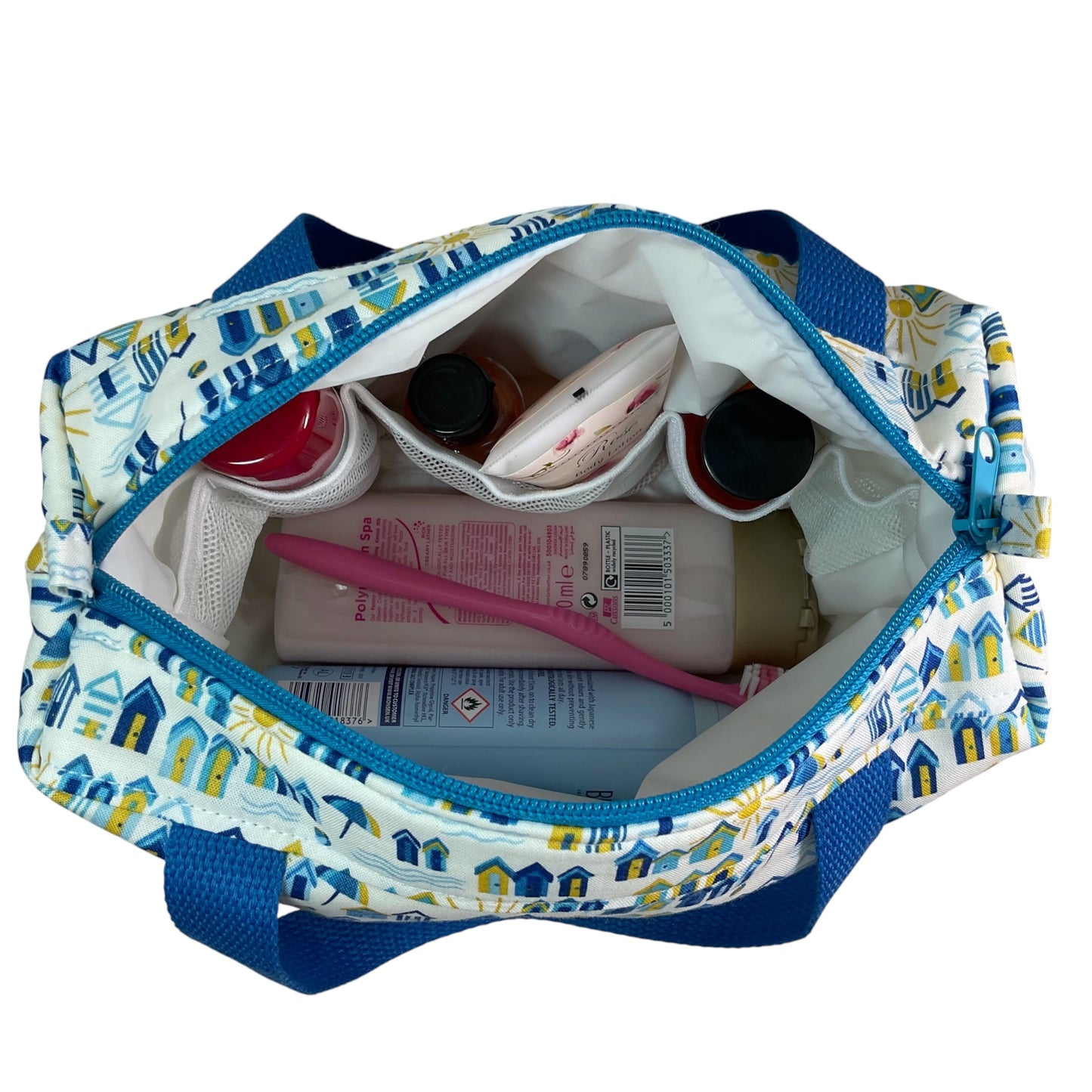 Liberty large boxy toiletries bag with handles and zip pocket