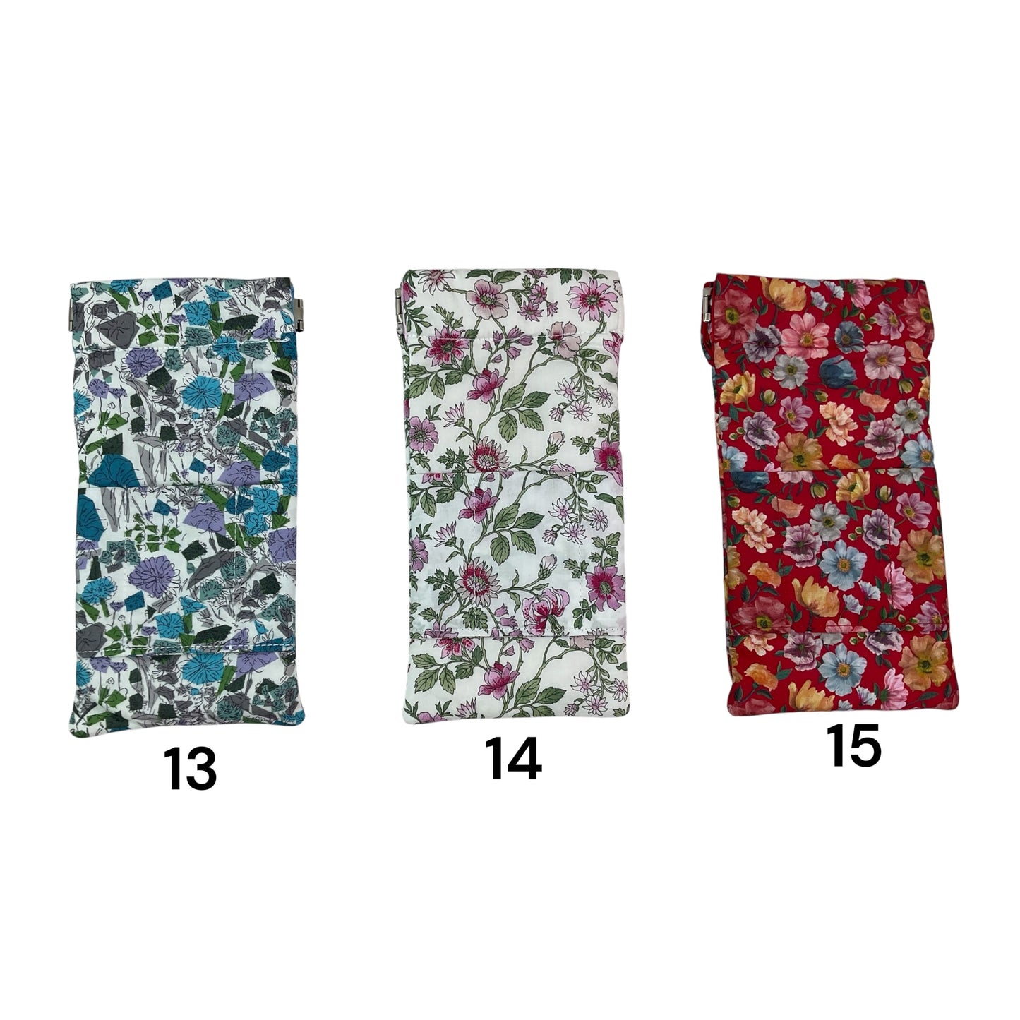 snap shut Glasses cases in Liberty floral fabric