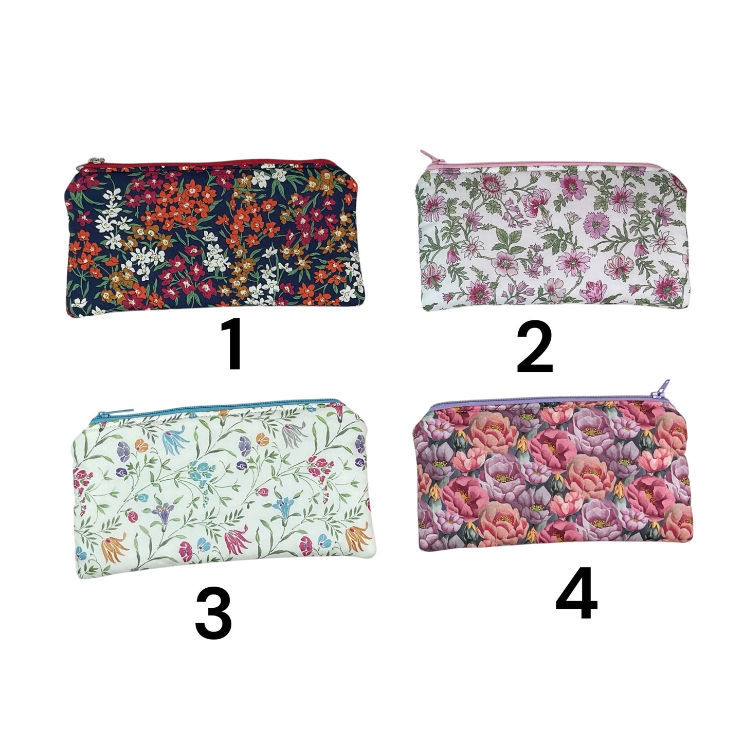 Liberty fabric floral zip case