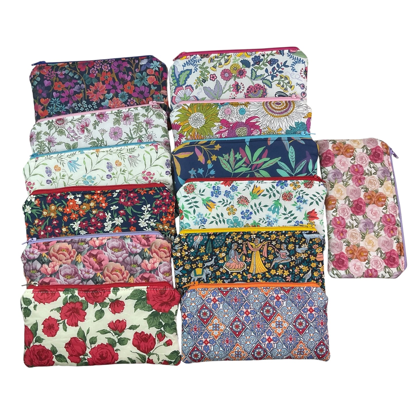 Liberty fabric floral zip case