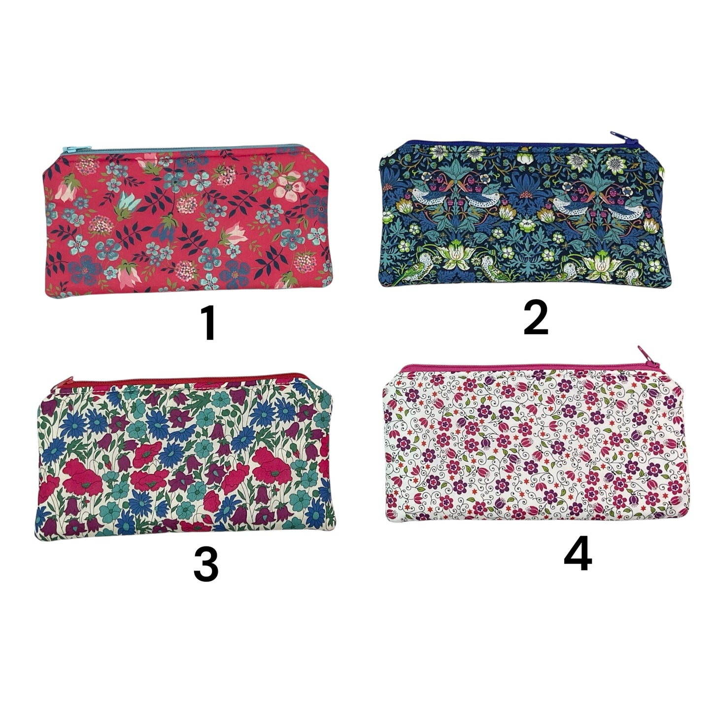 Liberty fabric floral zip case