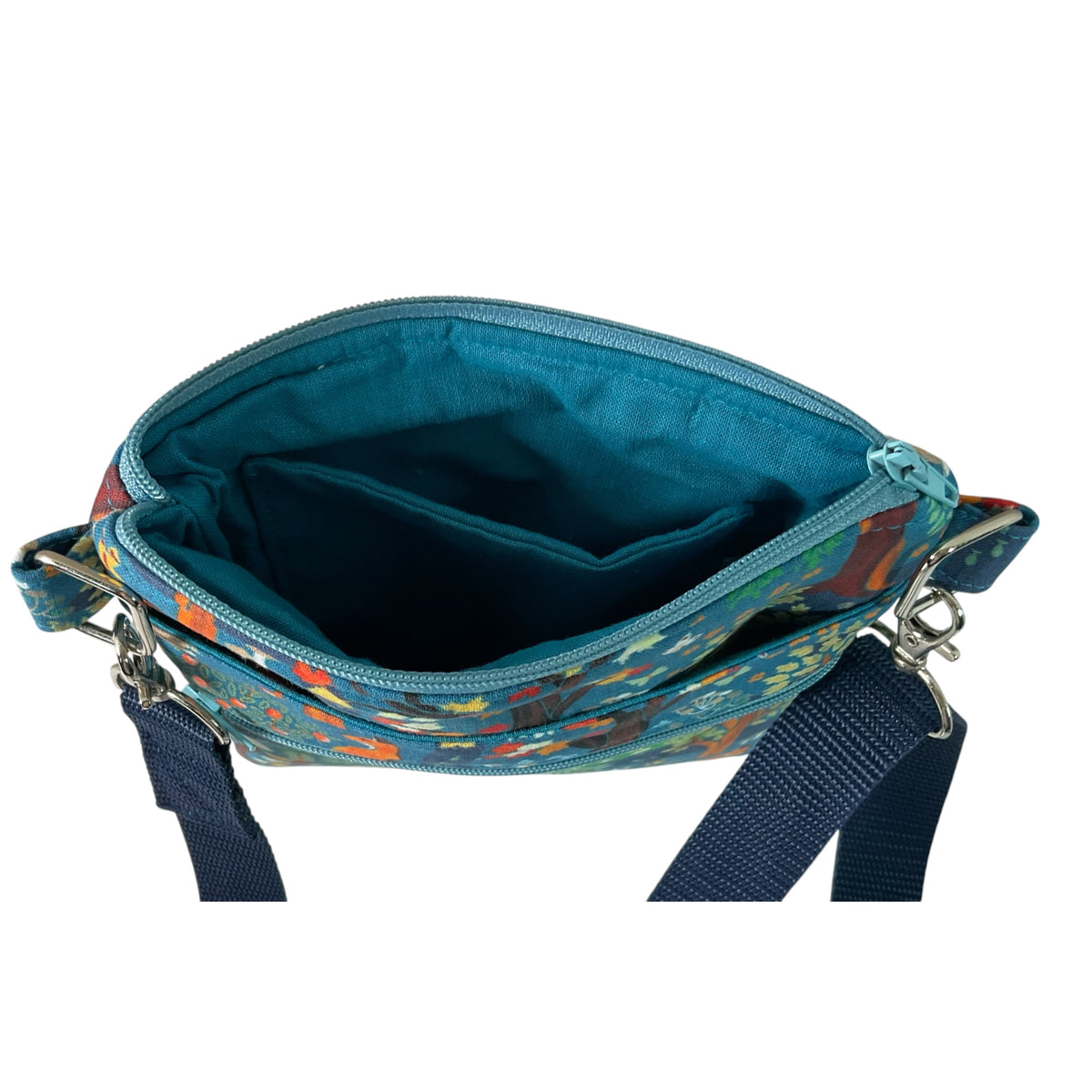 Fox print small shoulder phone bag