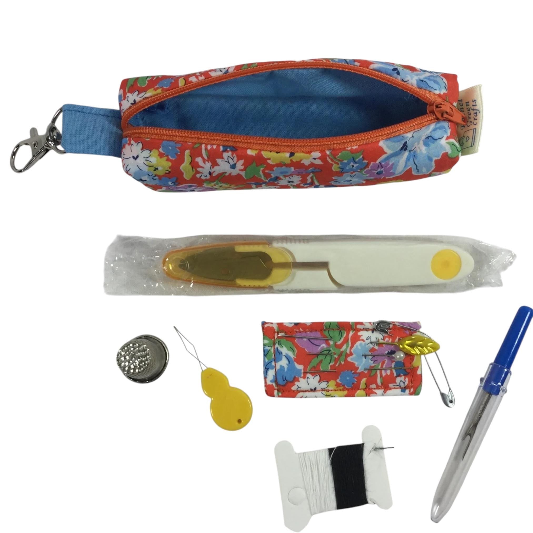 Liberty fabric Mini sewing kit, travel mending case, floral needle case, keychain sewing, sewing notions, stocking filler, ladies gift