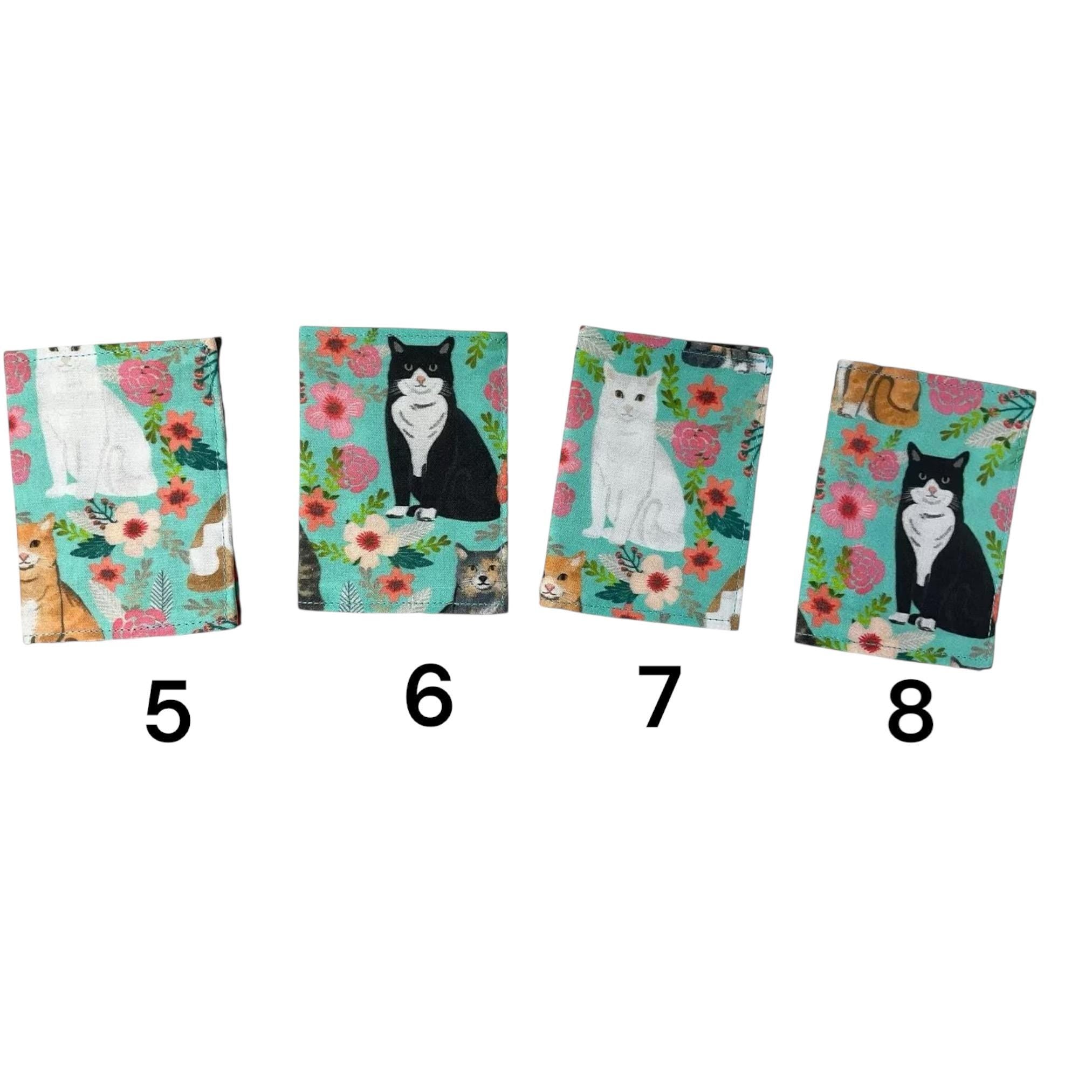 Card wallet in cat and dog print, cotton credit card pouch, fabric pets gift card case,Guinea pig loyalty card holder,  Oyster card wallet