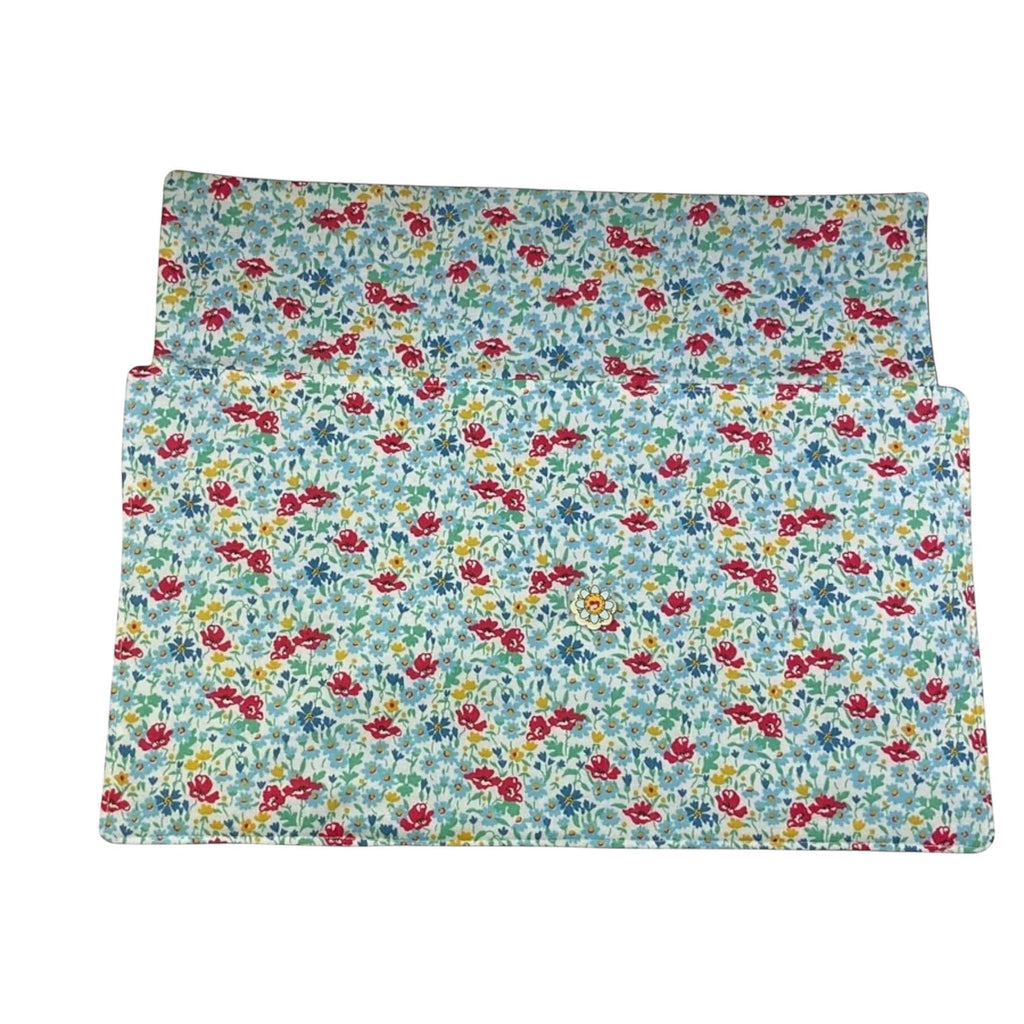 Circular needle case made from Liberty floral fabric, fixed circular sock needle pouch, knitting needle roll, knitters gift, needle holder,