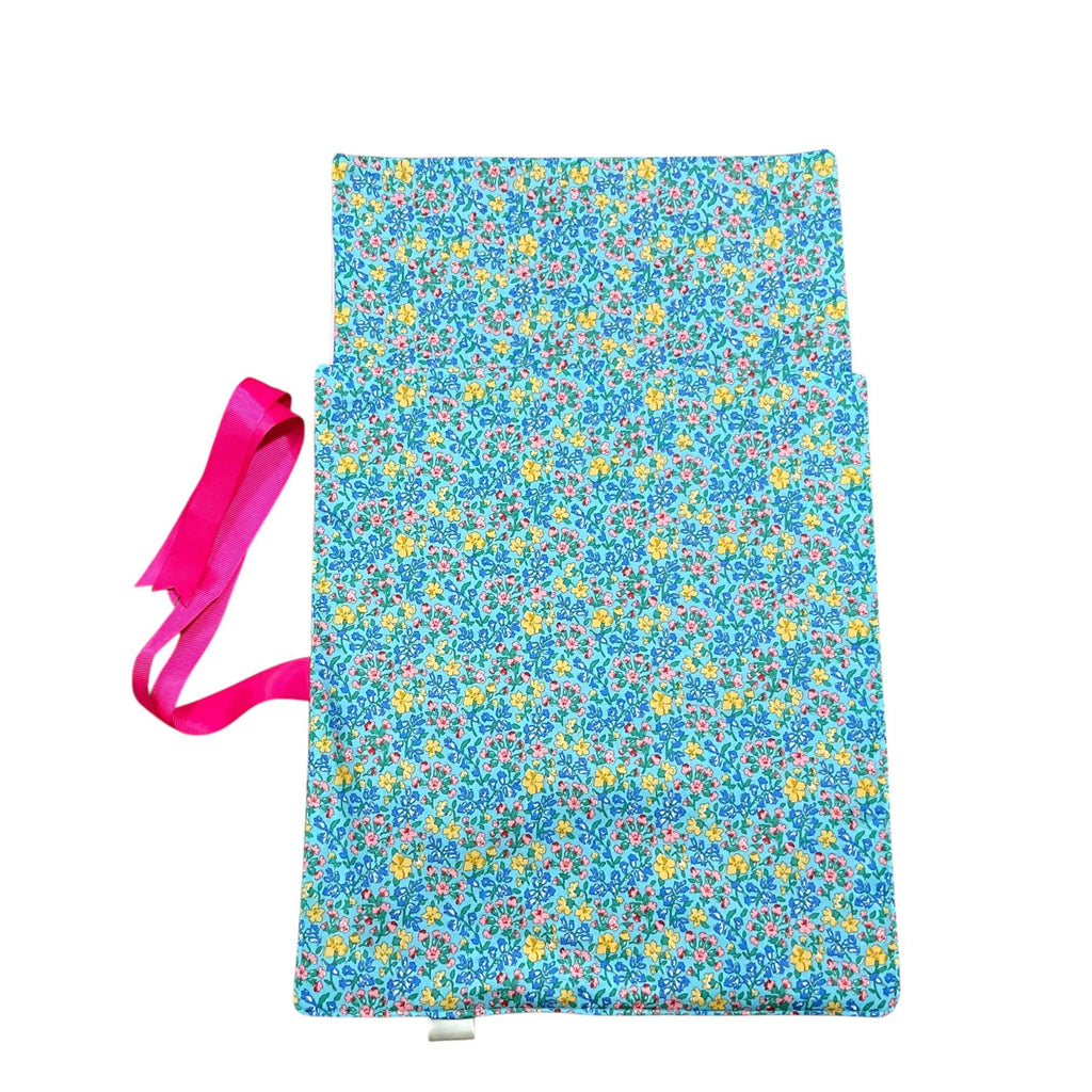 Liberty floral print Straight knitting needle case, needle roll, ribbon tie storage, crafting accessories, knitters gift, needle organiser