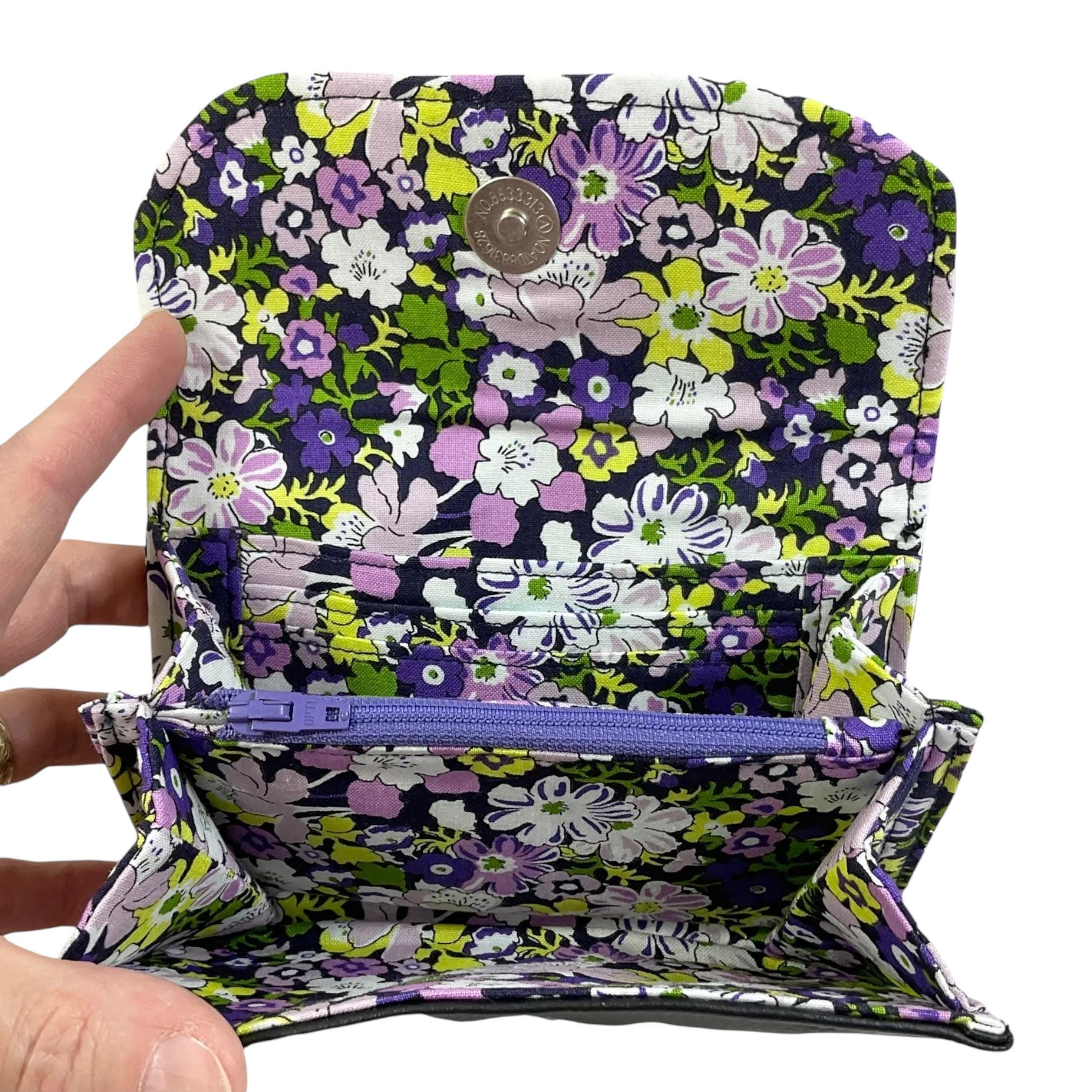 Concertina purse in faux leather and lined with liberty floral cotton fabric, coin and card wallet,  floral  ladies gift