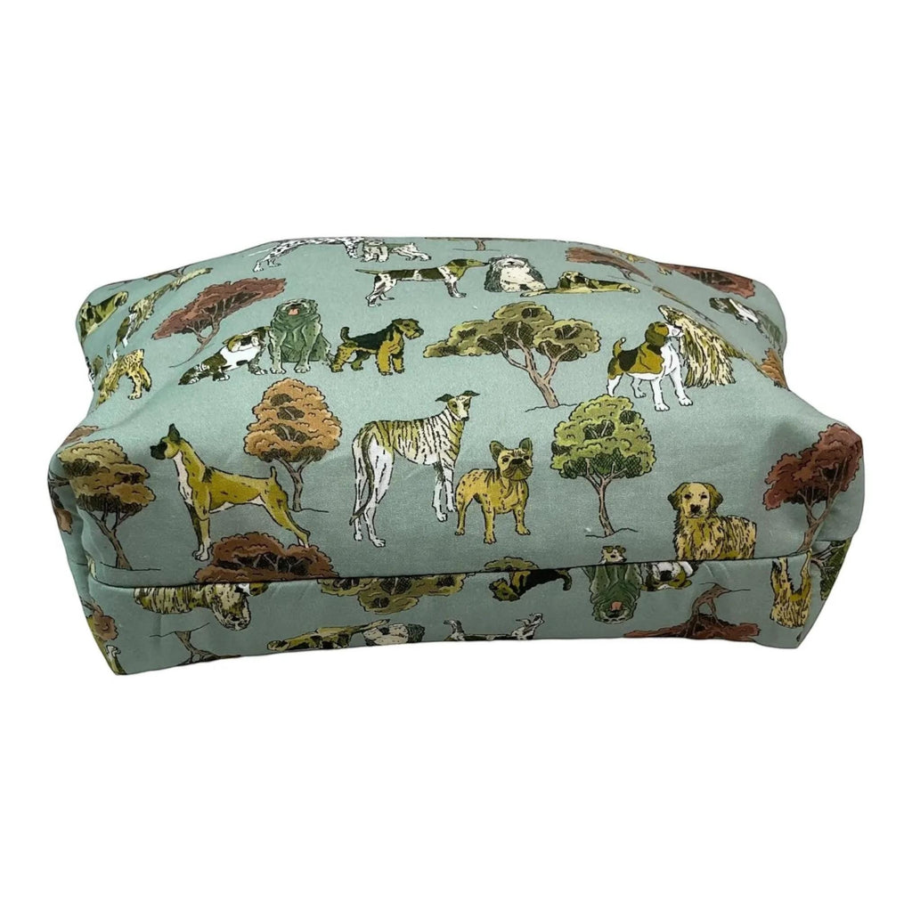 Cosmetics pouch in Liberty dog, cat and pet print tana lawn , small wash bag with waterproof lining , zipped Makeup storage, ladies gift