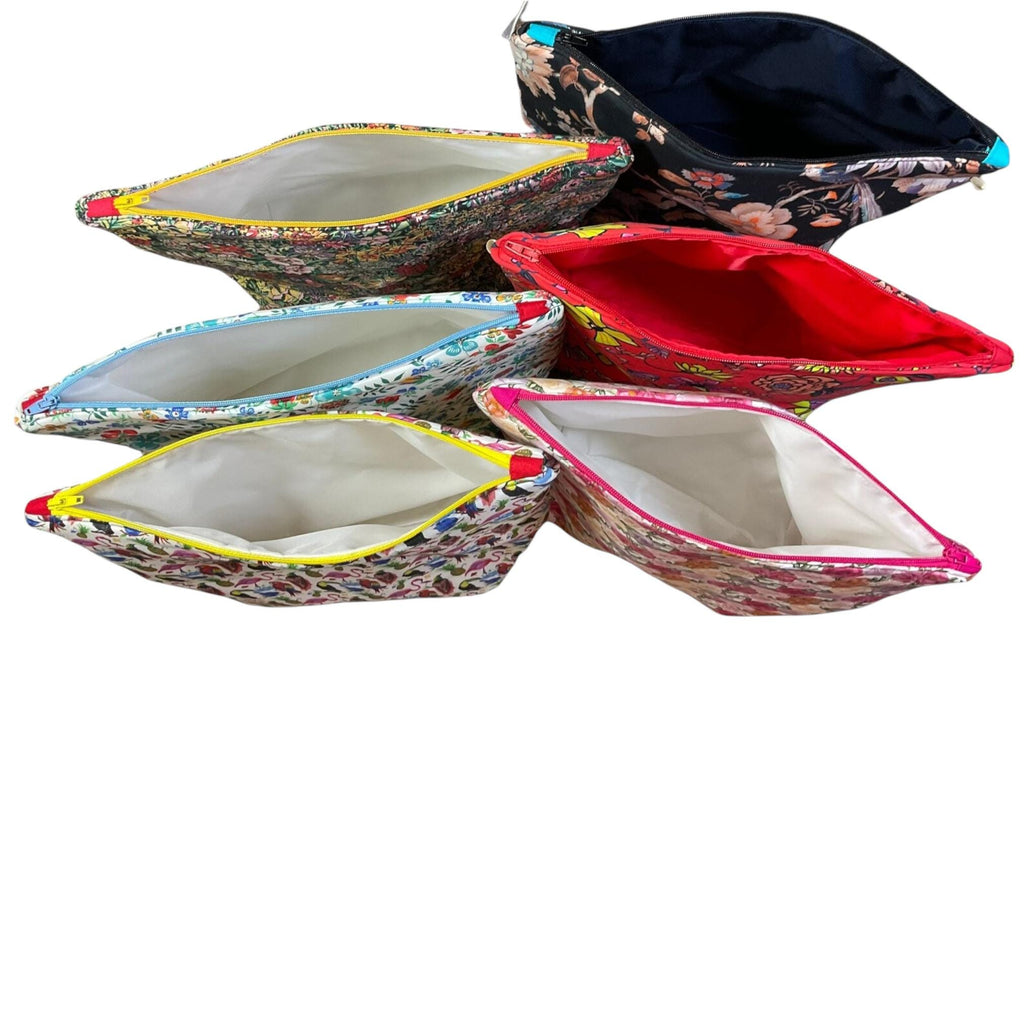 Liberty Print Toiletry Bag: Large Waterproof Floral Cosmetics Pouch