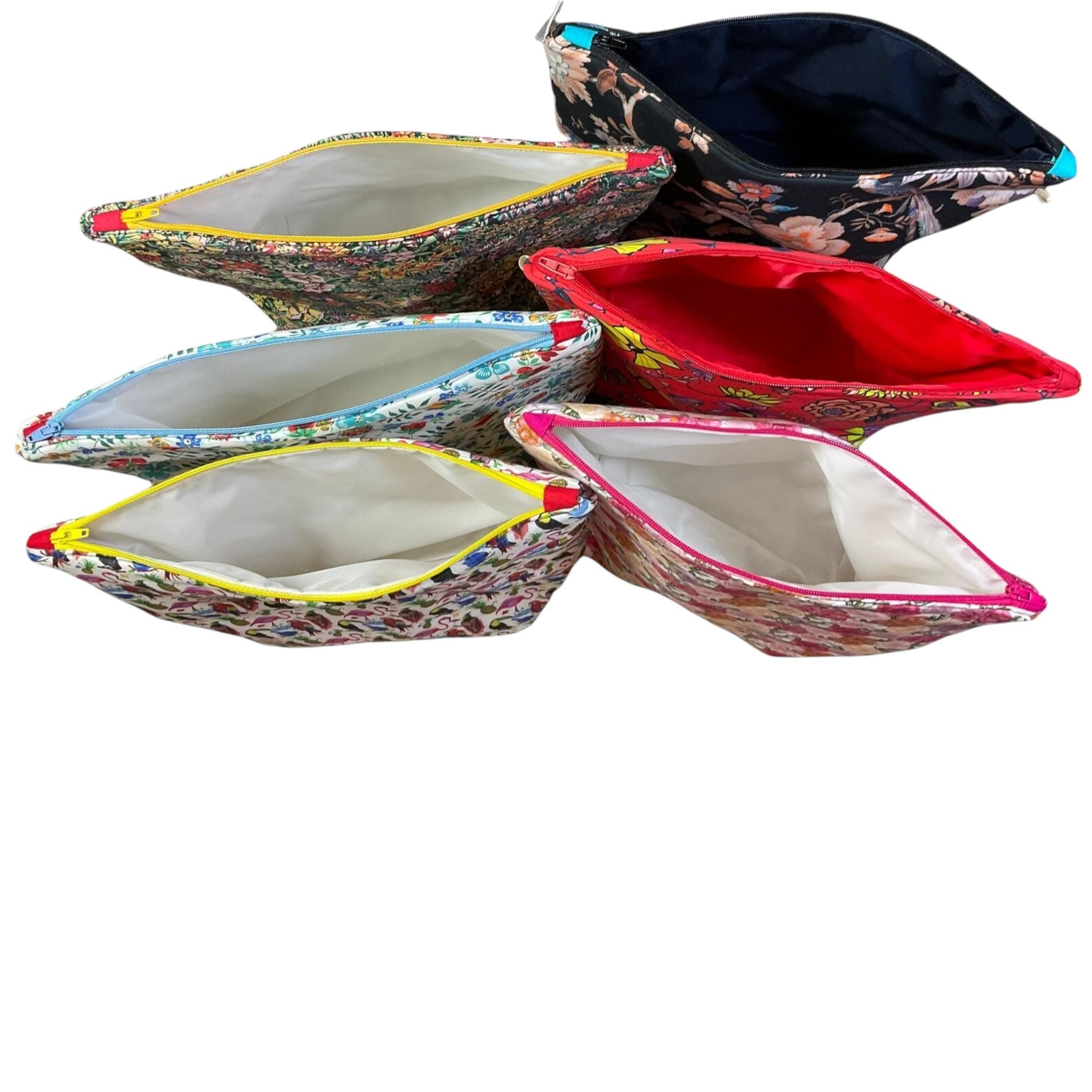 Liberty Print Toiletry Bag: Large Waterproof Floral Cosmetics Pouch