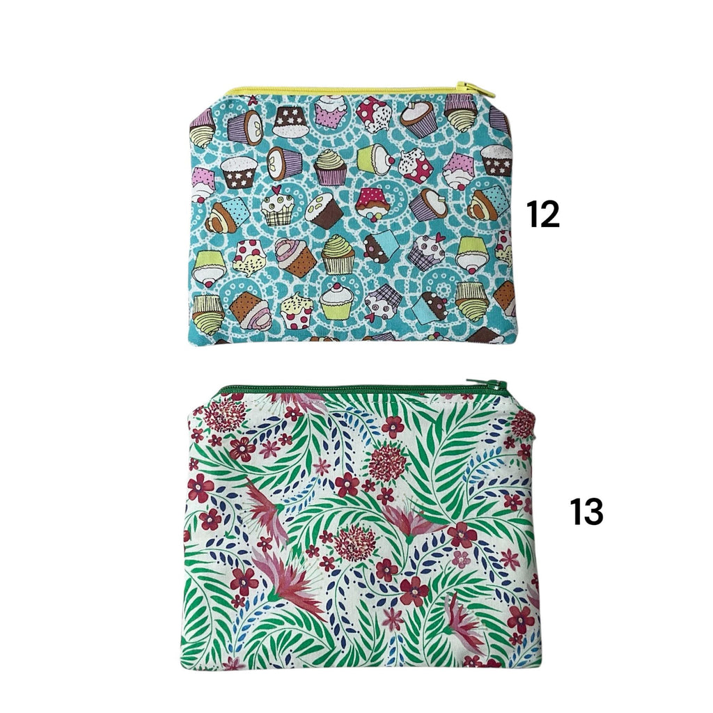 Small zip pouch for storing crafting notions and knitting notions case, Owl coin pouch, cow handbag organiser, small makeup bag, sewing gift
