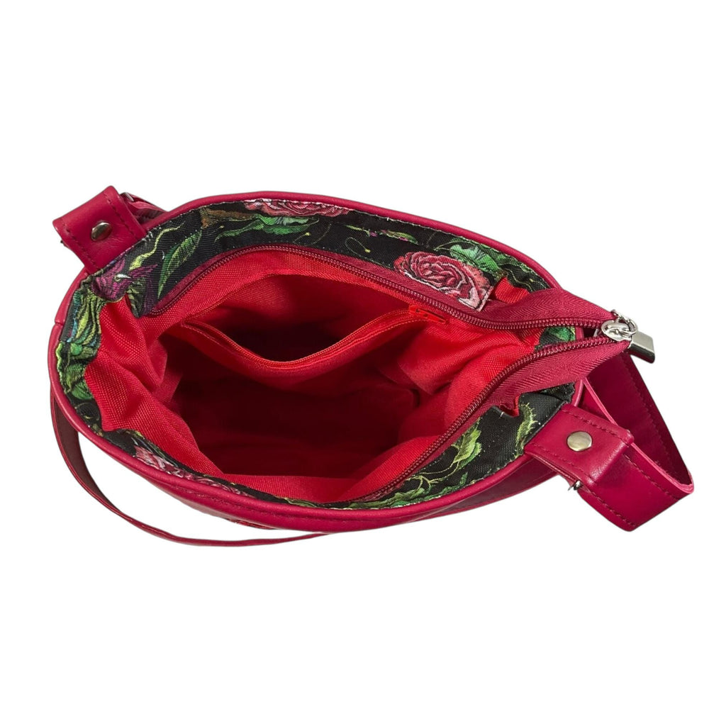 Handmade Dragon Print Leather Crossbody Bag: Chinese New Year Gift