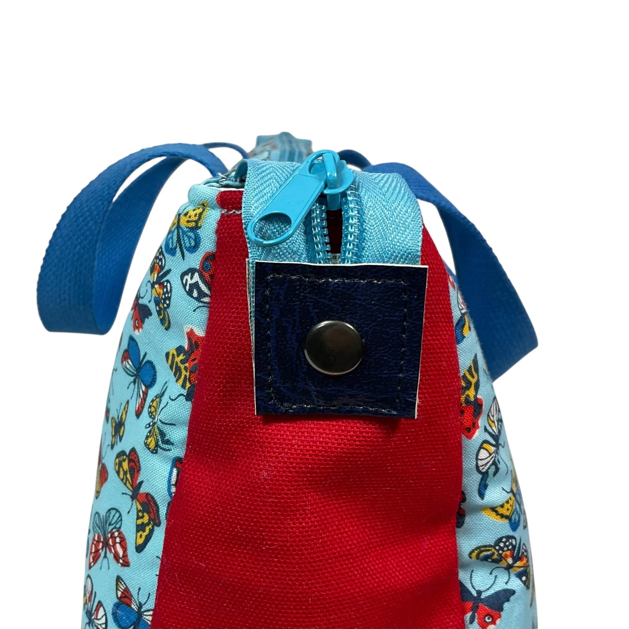 large toiletries bag made from  Liberty fabric, with handles and pockets in and outside, butterfly Waterproof lined, wash pouch, ladies gift