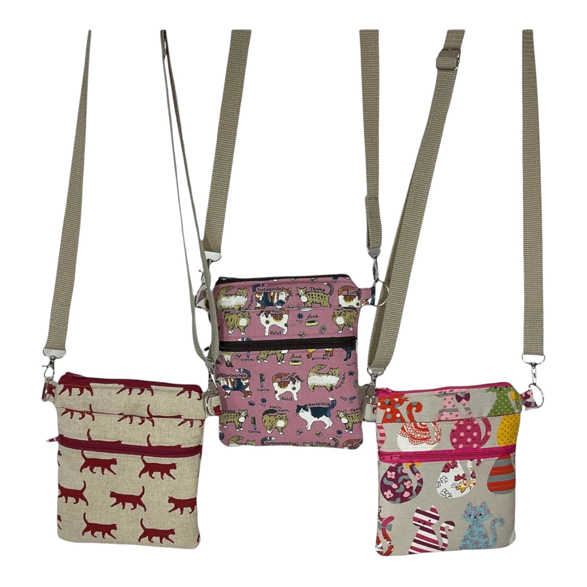 Cat Print Phone Shoulder Bag: Teen Crossbody Pouch, Festival Clubbing Bag