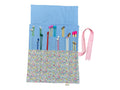 Liberty floral print Straight knitting needle case, needle roll, ribbon tie storage, knitting accessories, knitters gift,needle organiser