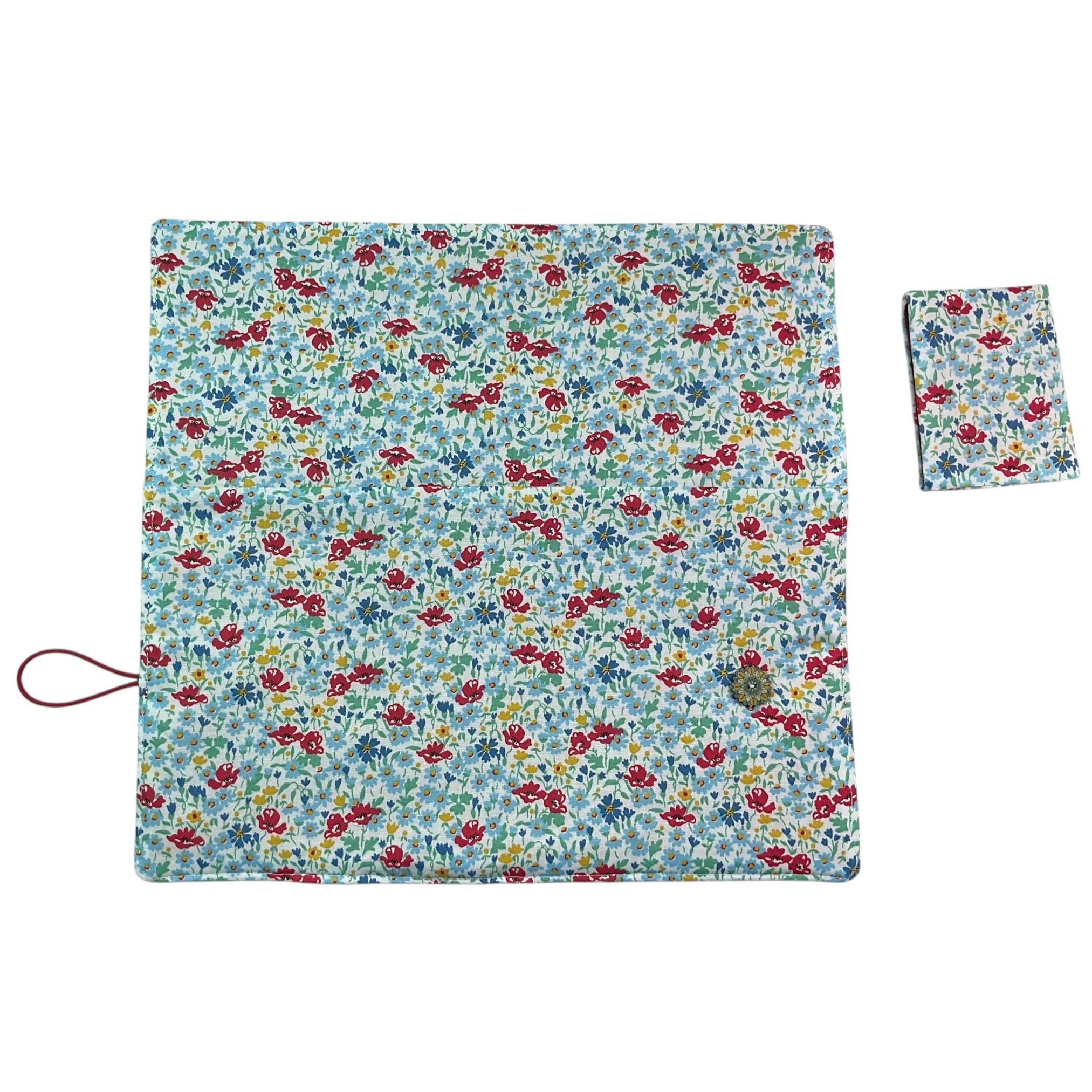 Interchangeable knitting needle case with Liberty fabric , floral addi case, chiagoo wallet, knit pro organiser pouch, hiya hiya case,