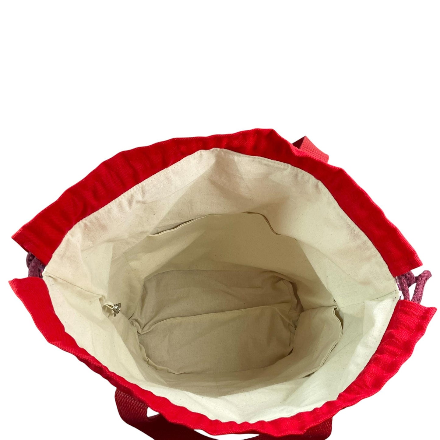 Liberty fabric Extra Large drawstring knitting bag with floral print