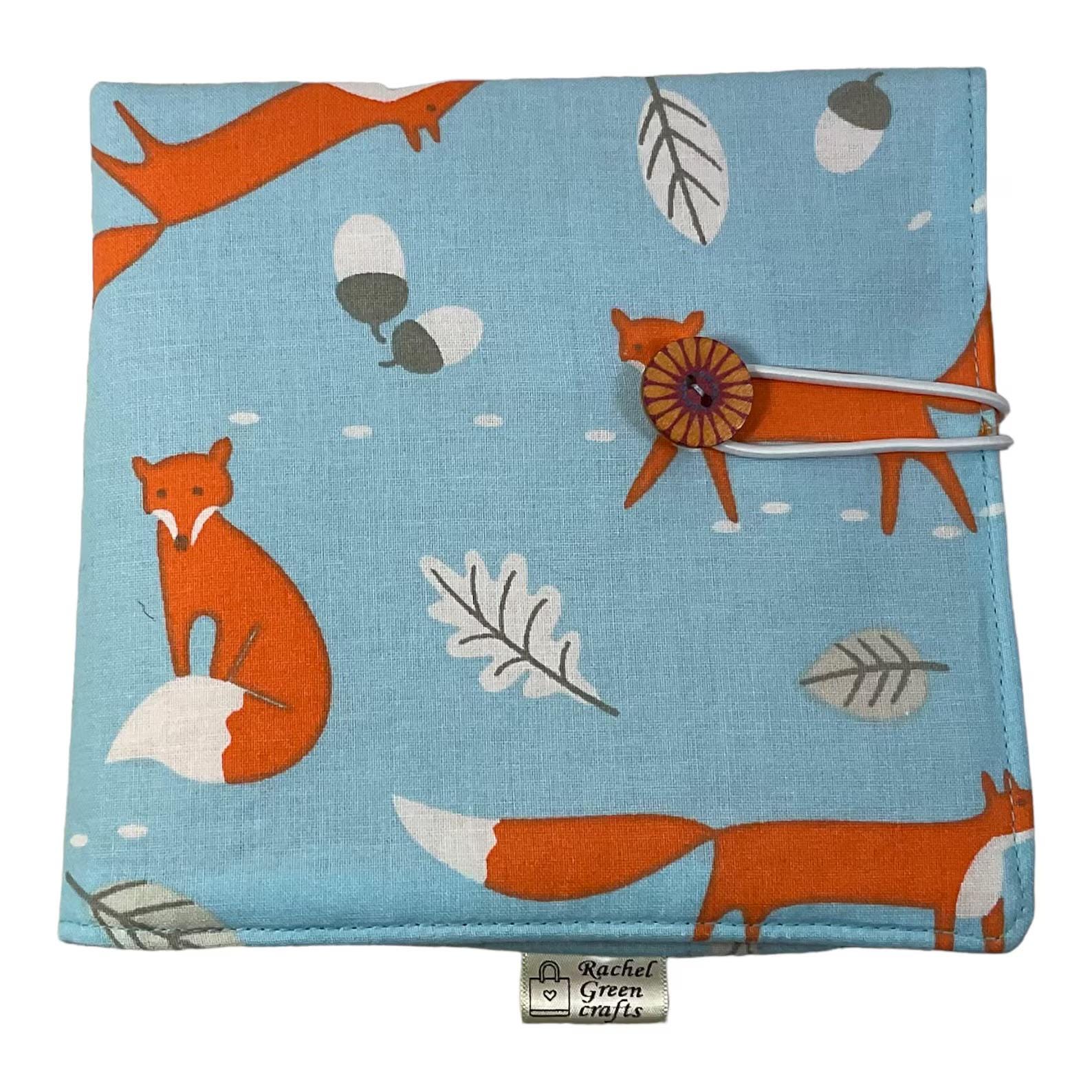 Interchangeable knitting needle case with foxes, holds 2 sets, addi case, chiagoo wallet, fox knit pro organiser pouch, hiya hiya case,