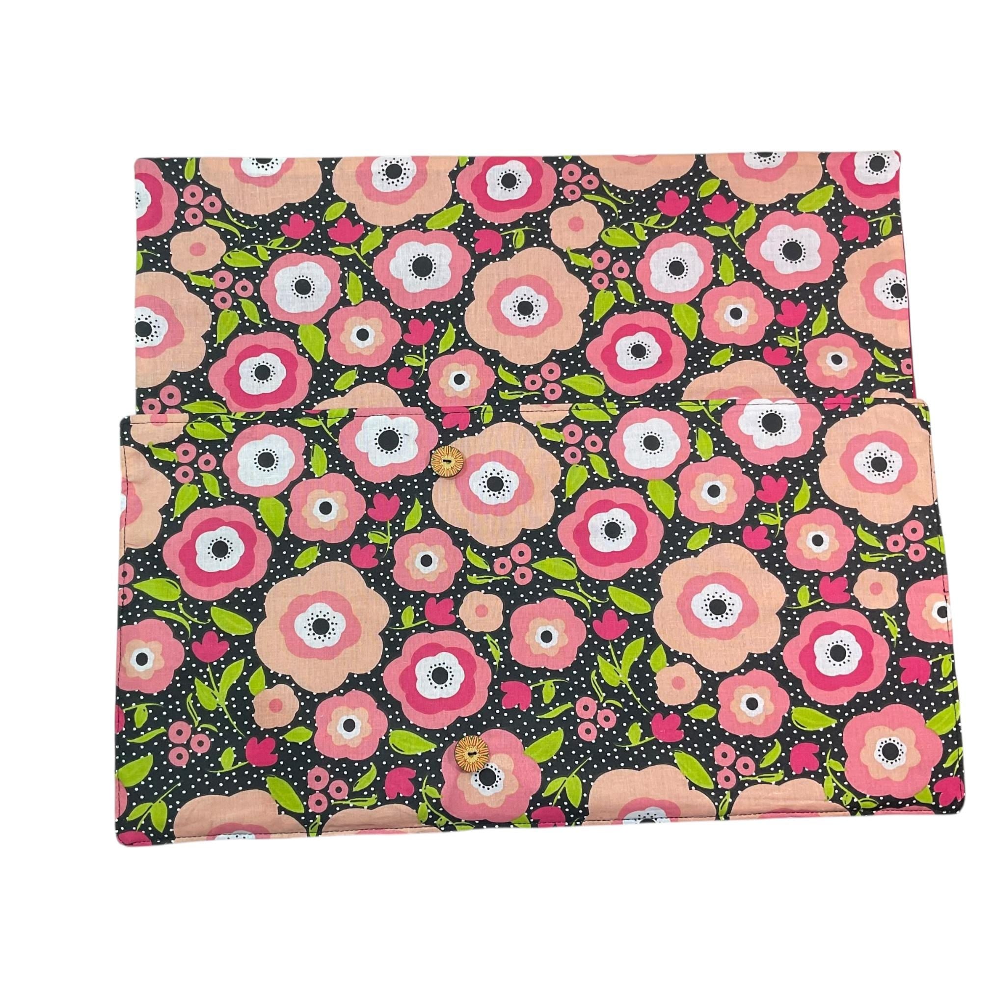 Floral DPN Knitting Needle Case: Crochet Hook Organizer, Holds up to 32 Sets