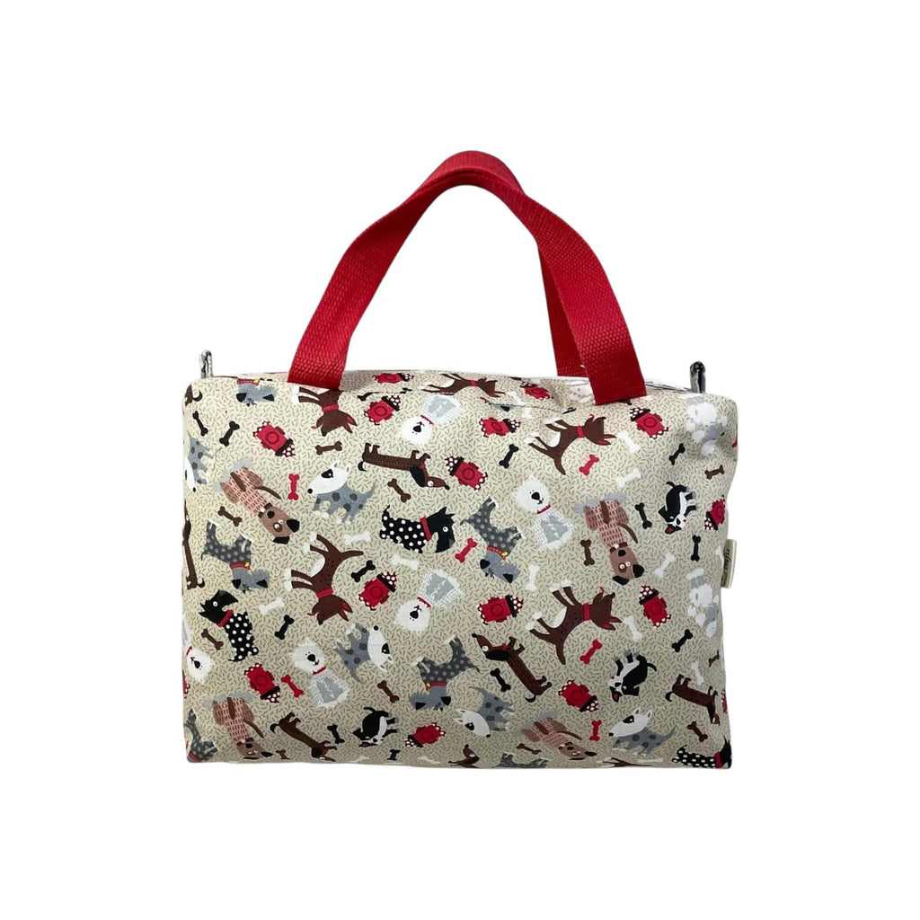 Large dog toiletries bag with handles and zip pocket, dog print Waterproof lined wash pouch, camping  ladies  gift, womens sponge bag