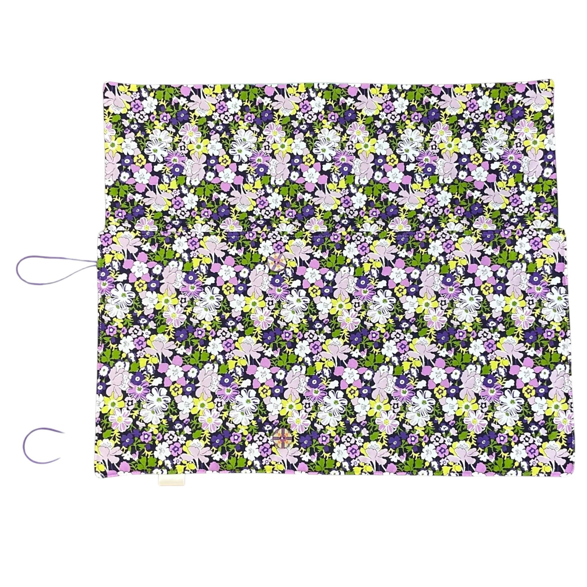 Double pointed knitting needle case made in Liberty floral fabric,  DPN or crochet hook case, sock knitters gift,