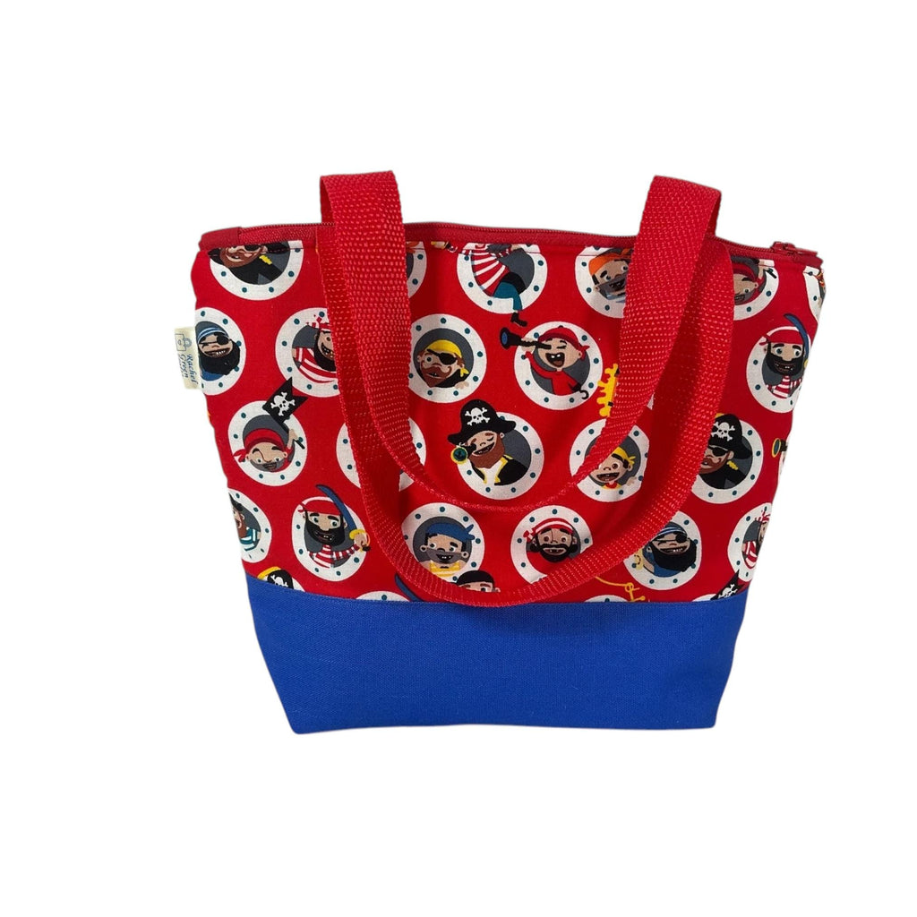 Wash bag for children with football or rockets or a pirate theme, boys travel toiletries bag with wipe clean lining and handles