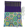 Floral Mandala Knitting Needle Set: Roll-Up Case, Straight Needles