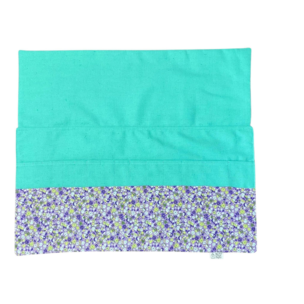 Double pointed knitting needle case made in Liberty floral fabric,  DPN or crochet hook case, sock knitters gift,
