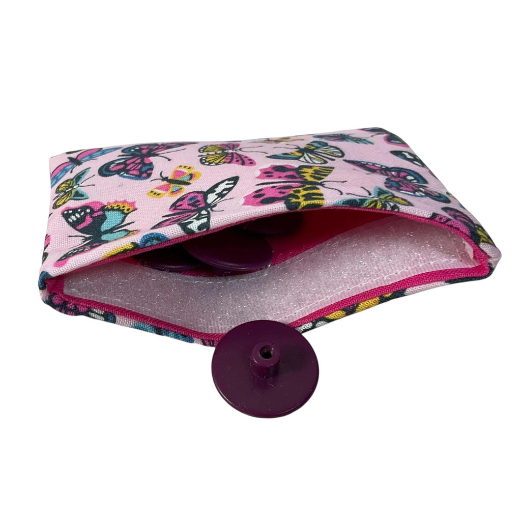 Interchangeable knitting needle case with Liberty fabric , butterfly addi case, chiagoo wallet, knit pro organiser pouch, hiya hiya case,