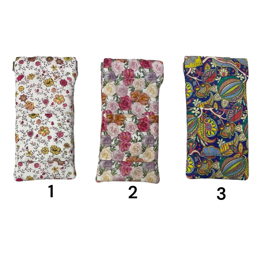 Glasses cases in Liberty floral fabric, snap shut spectacles pouch, sunglasses flex frame, ladies eyeglasses holder, women's gift,