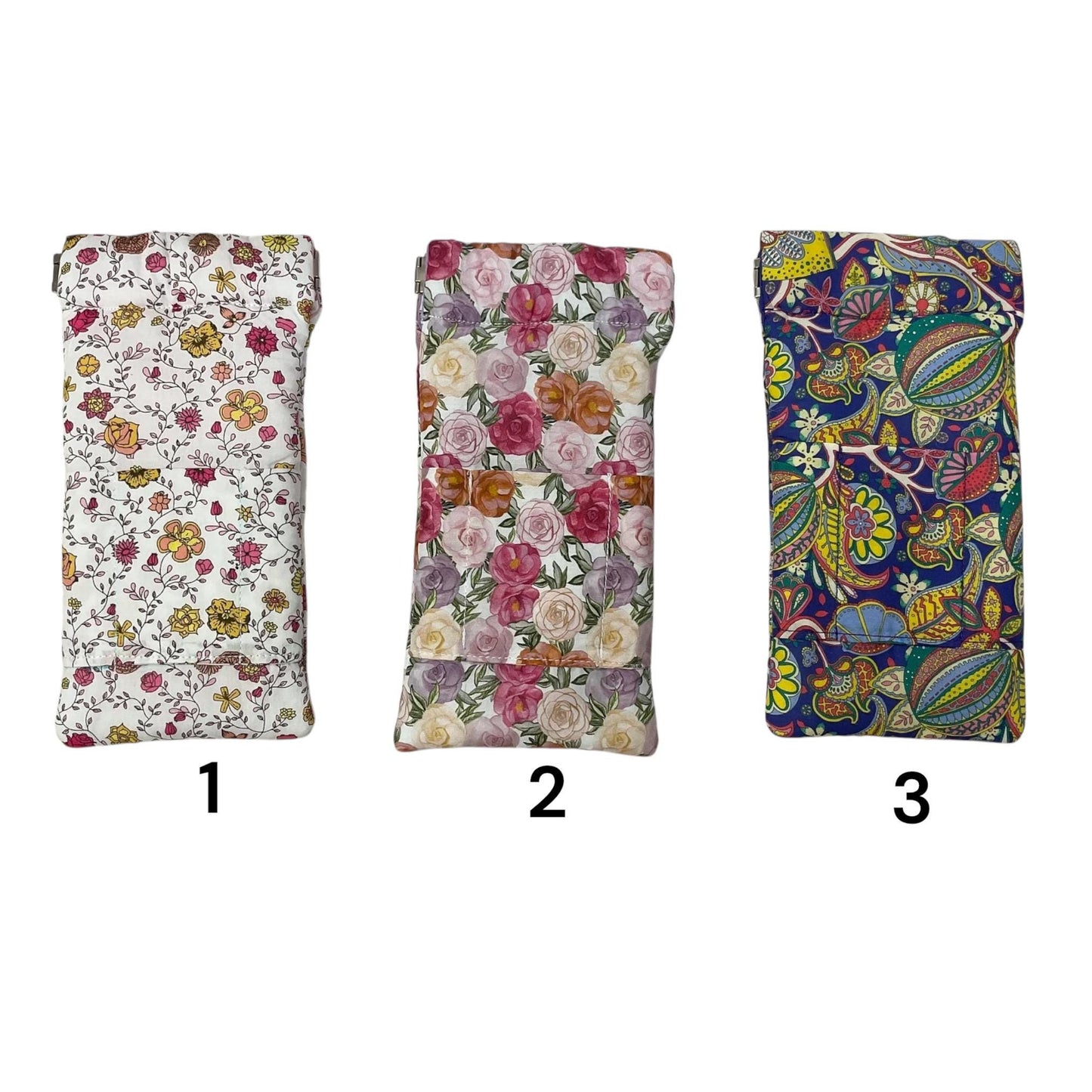 snap shut Glasses cases in Liberty floral fabric