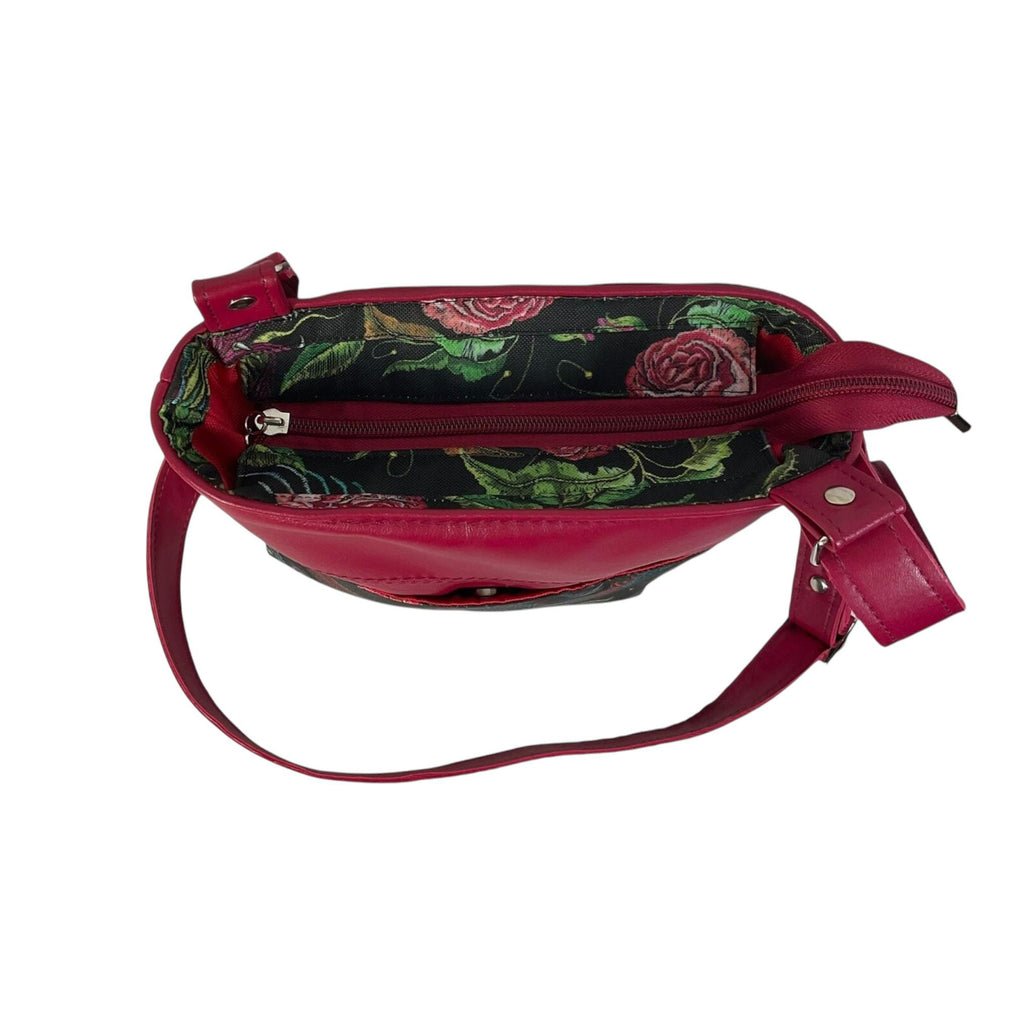 Handmade Dragon Print Leather Crossbody Bag: Chinese New Year Gift