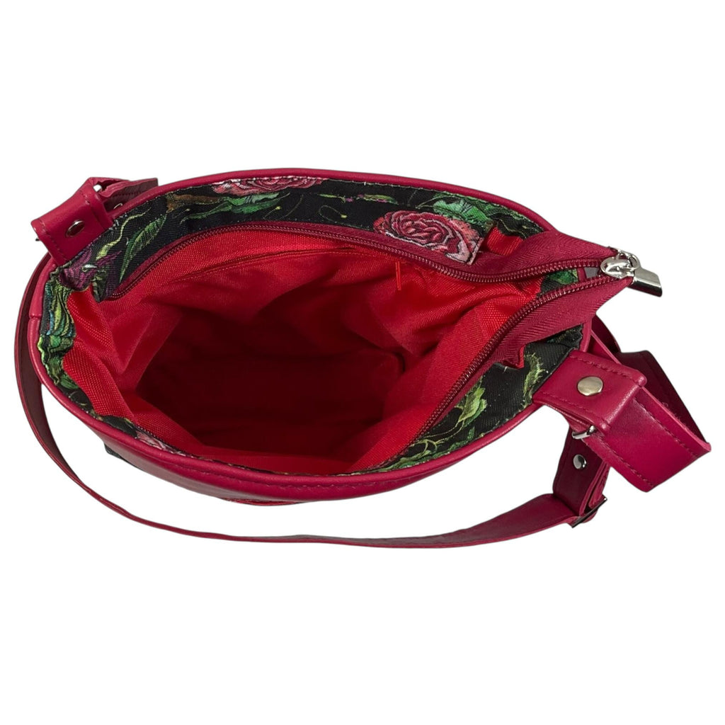 Handmade Dragon Print Leather Crossbody Bag: Chinese New Year Gift