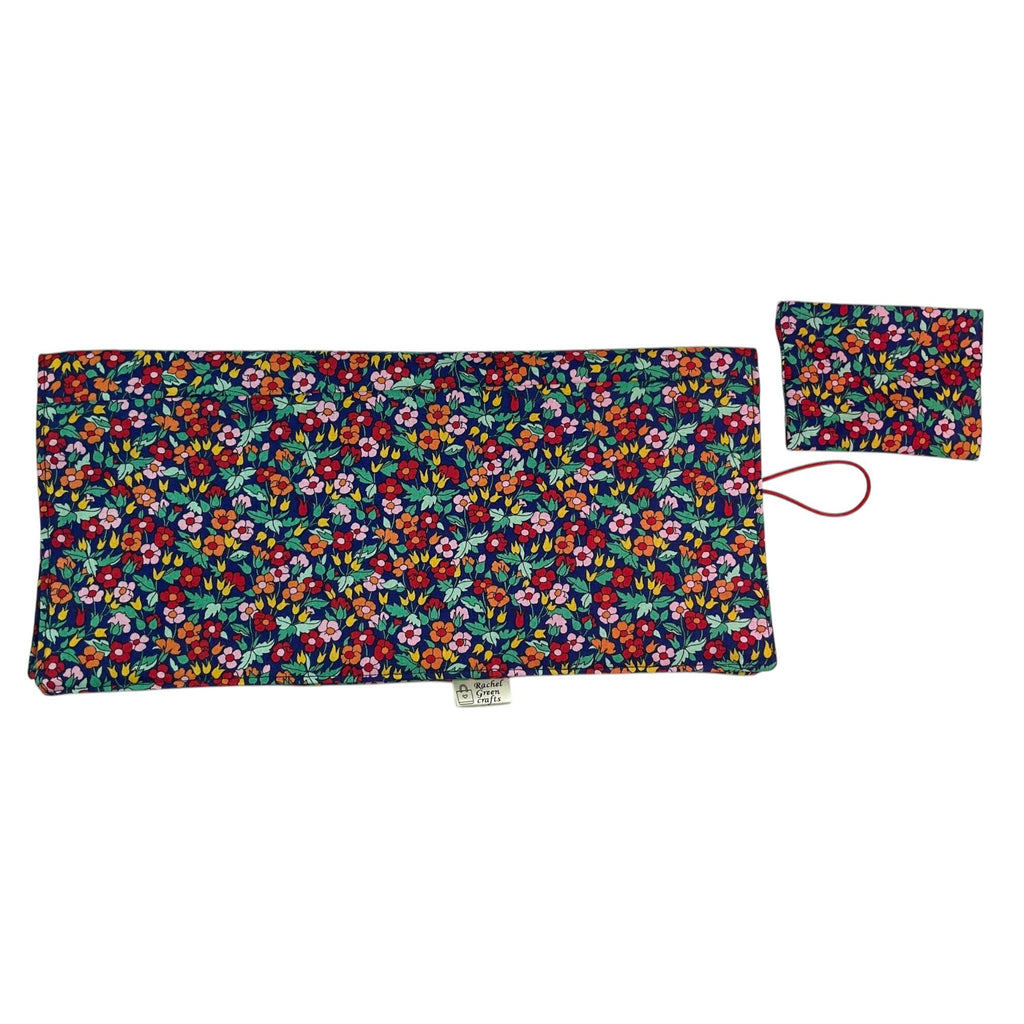 Interchangeable knitting needle case with Liberty fabric , floral addi case, chiagoo wallet, knit pro organiser pouch, hiya hiya case,