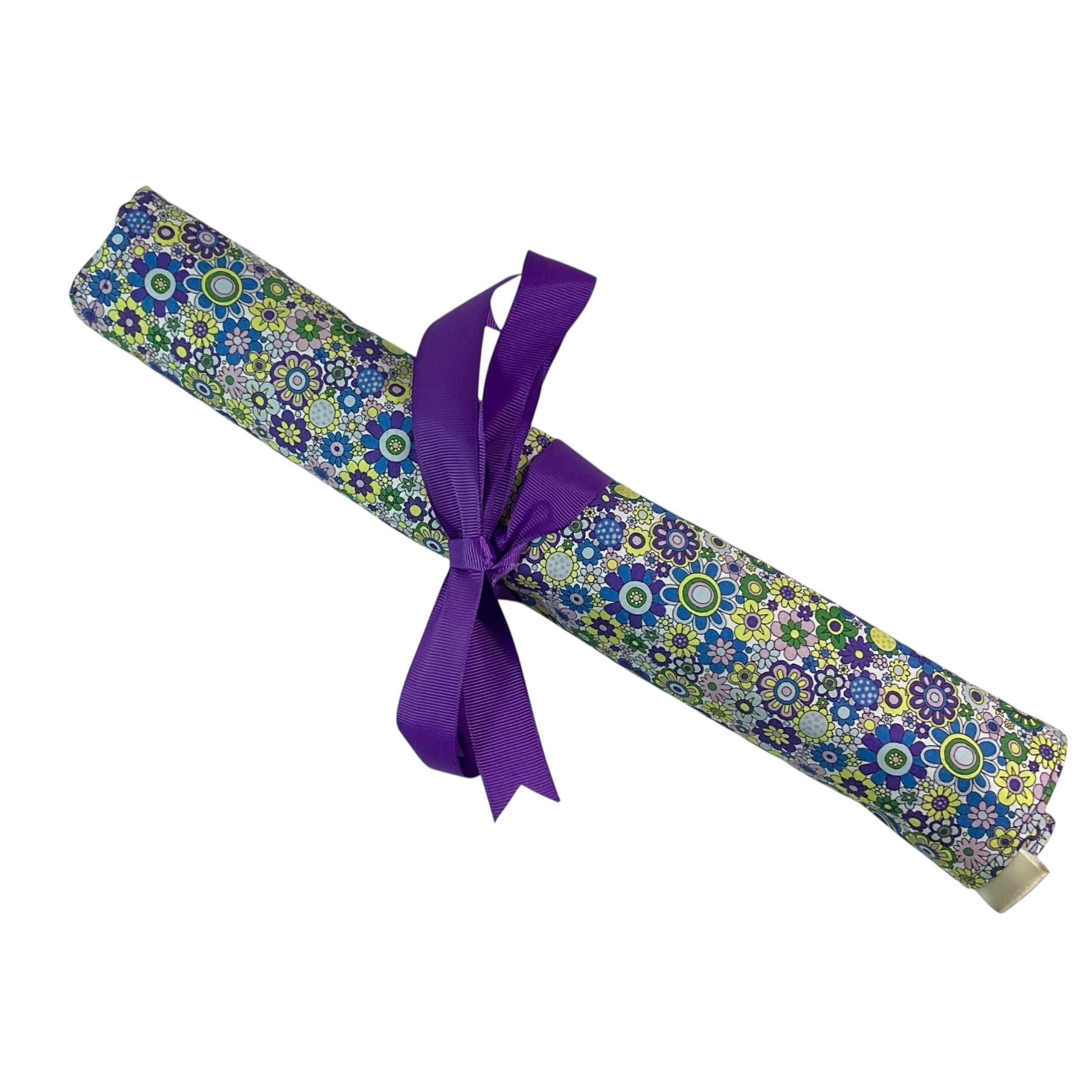 Liberty floral print Straight knitting needle case, needle roll, ribbon tie storage, knitting accessories, knitters gift,needle organiser
