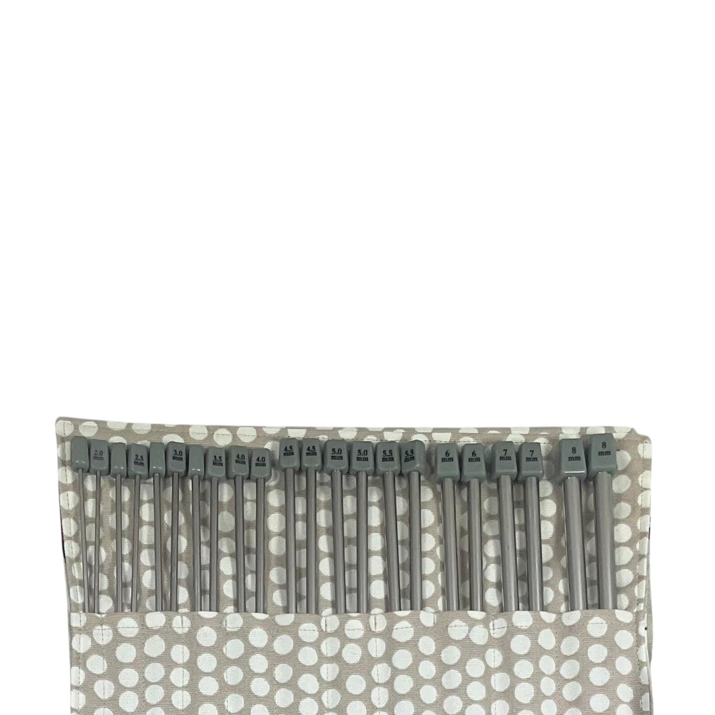Tartan Sheep Knitting Needle Set: Straight Needles in Roll-Up Case