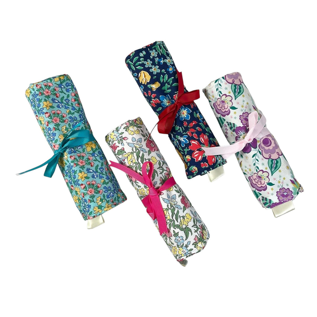 Floral Crochet Hook Set: Liberty Fabric Case, Ergonomic Handles (2mm-6mm)