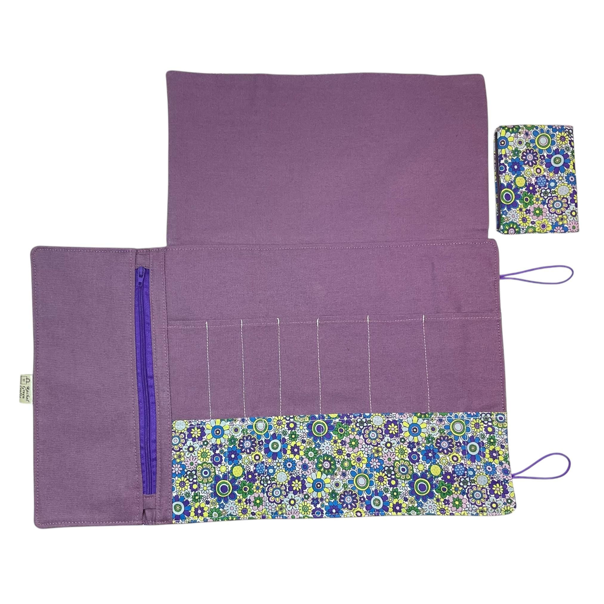 Liberty Floral fabric  interchangeable and double pointed knitting needle case, hiya hiya pouch, knit pro wallet, sock needle case