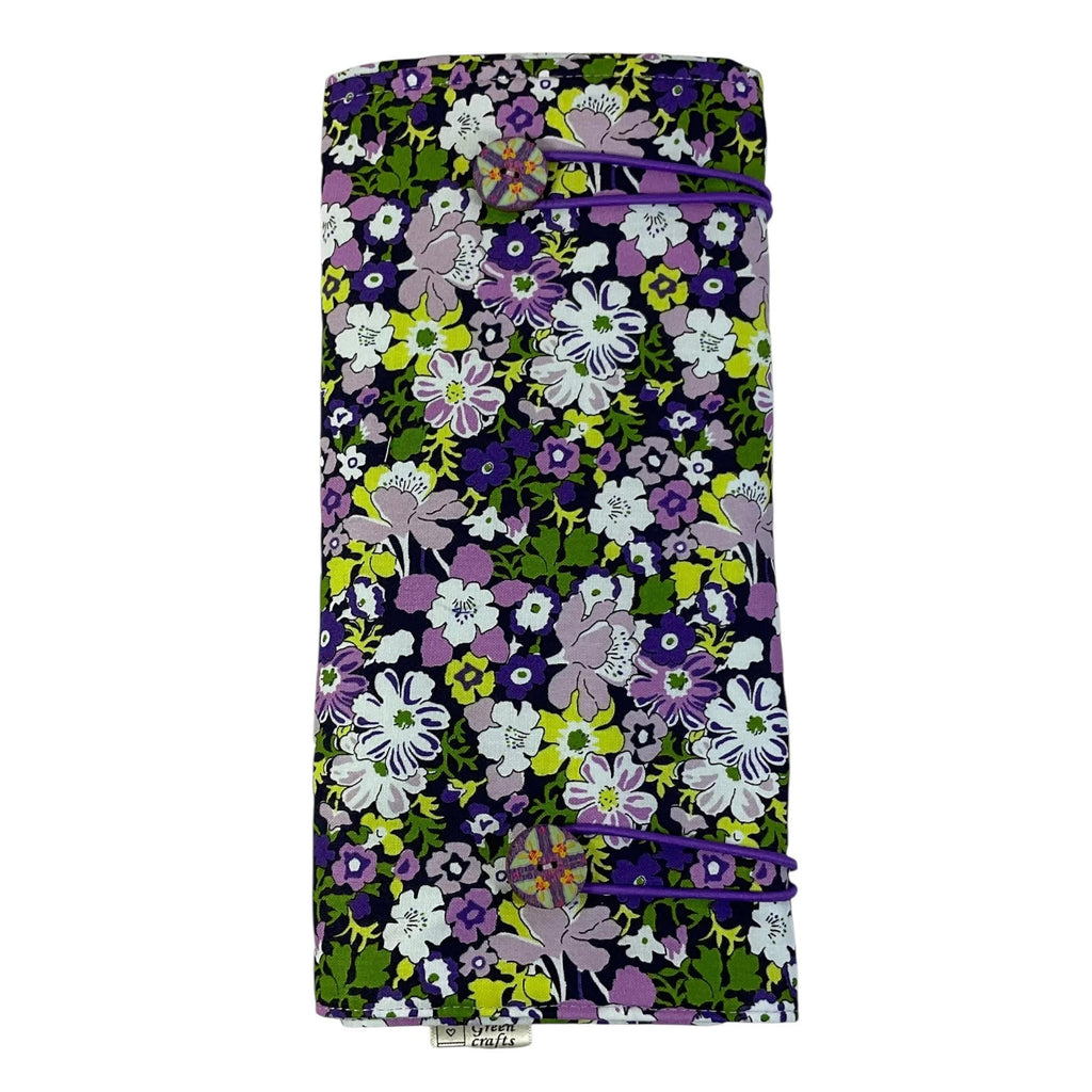 Double pointed knitting needle case made in Liberty floral fabric,  DPN or crochet hook case, sock knitters gift,