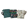 Liberty fabric slim phone shoulder bag with multi pockets, teen messenger style floral phone pouch, mini clutch bag, clubbing festival bag,