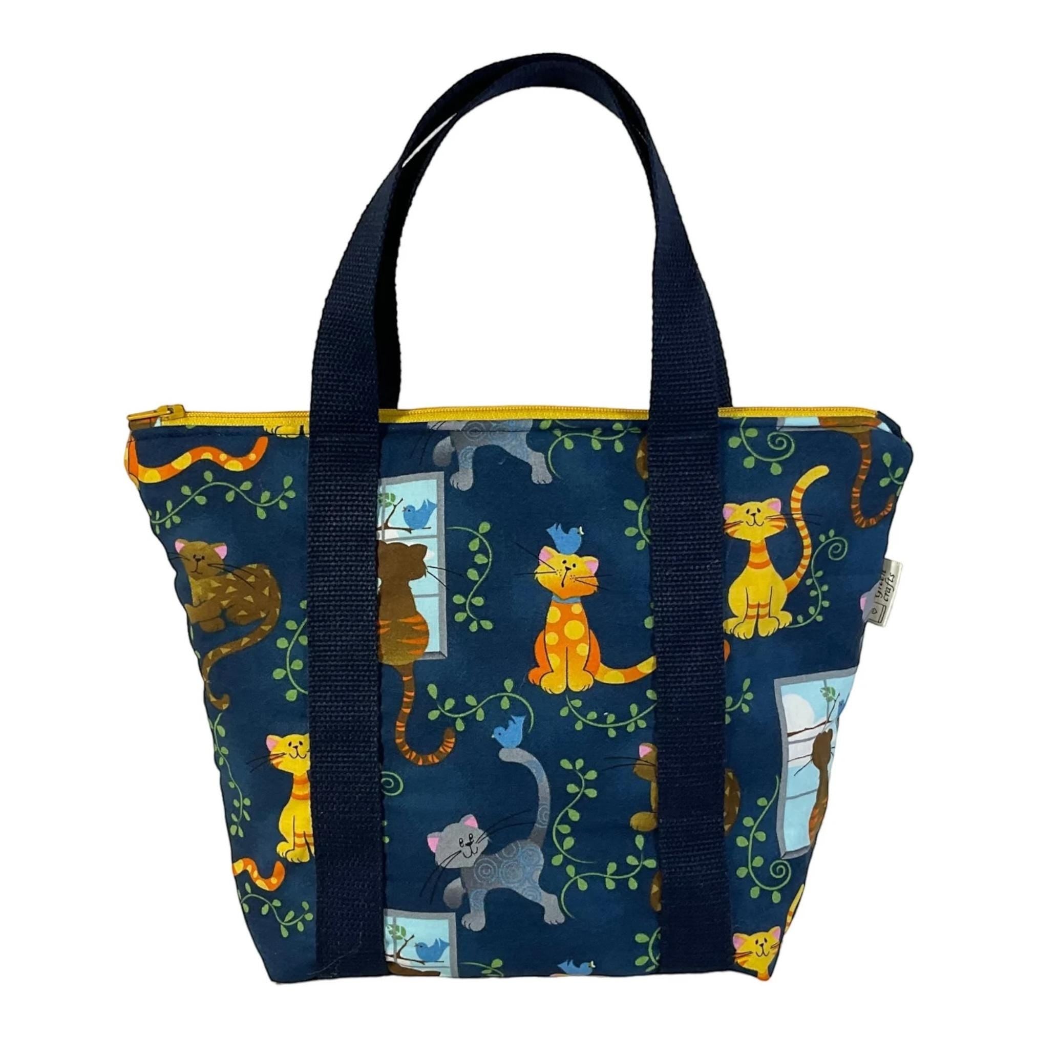 Handmade Floral Bee Toiletry Bag: Large Zip Makeup Pouch